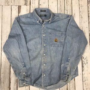 Ralph Lauren light denim button up shirt
